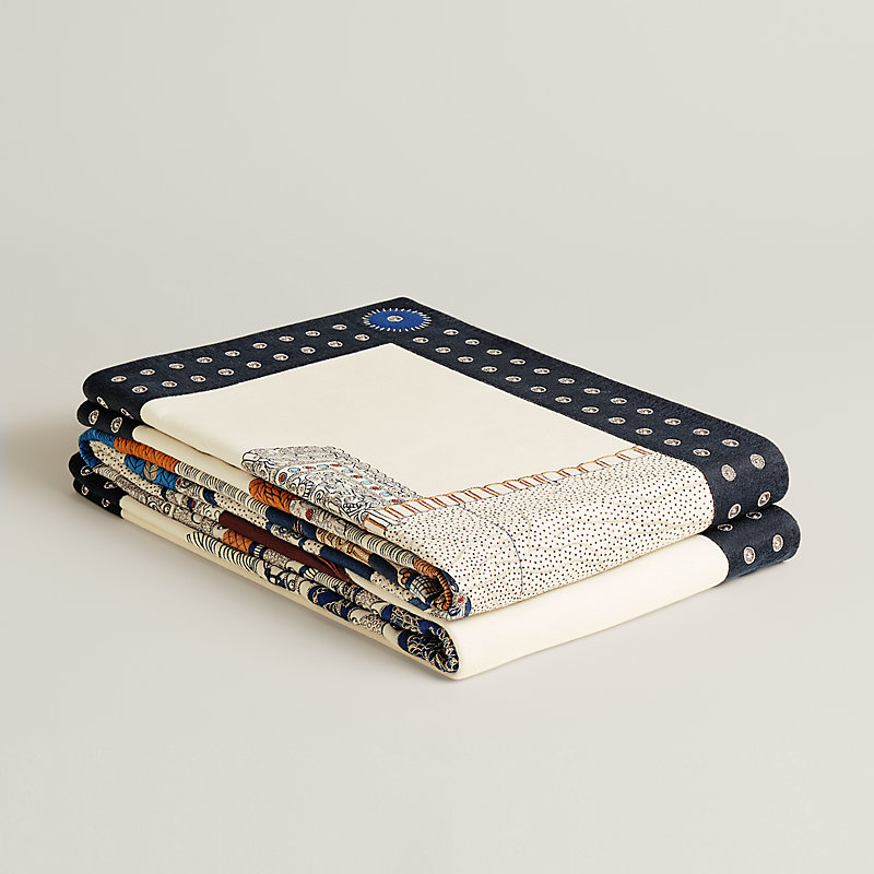 Selle de Dignitaire blanket - Blue | Hermès USA